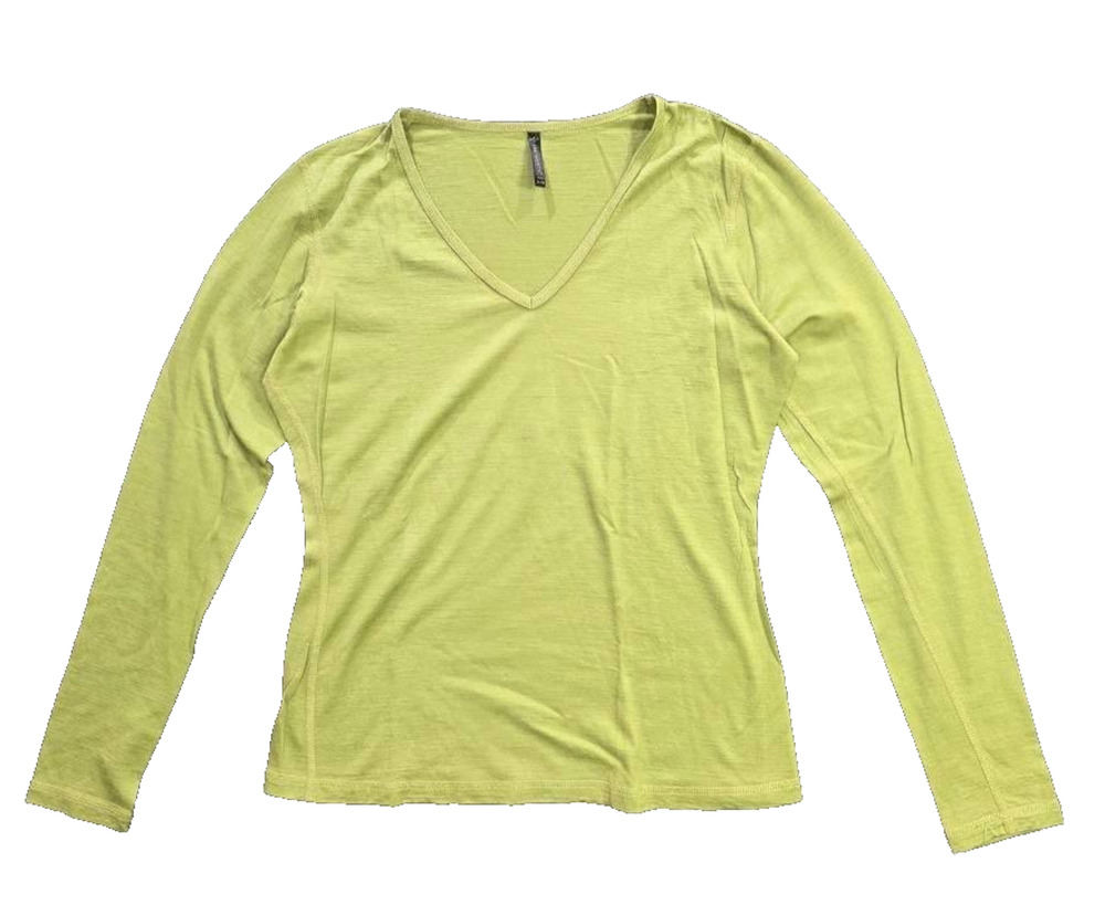 Segments Top sweter Womens 100% Merino Wool Long Sleeve V-Neck M/L A011119